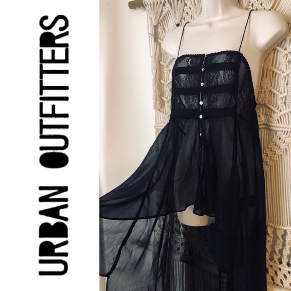 URBAN OUTFITTERS KIMCHI BLUE sheer hi-lo tunic - Picture 7 of 8